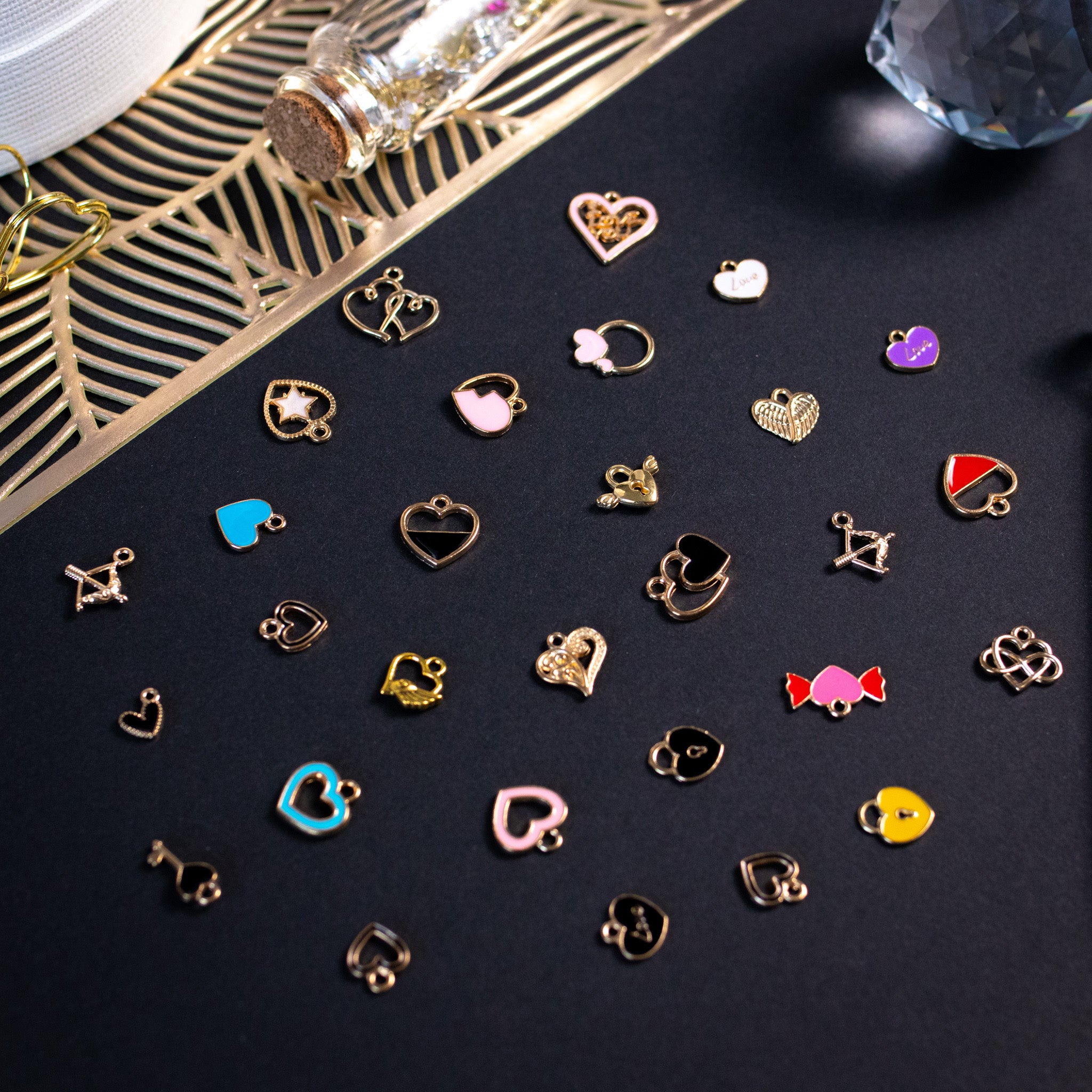 Celebrate love stories, deep connections, and self-love with charms that speak from the heart.